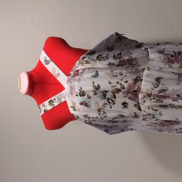 SOLD Torrid Plus Size Ethereal Maxi Princess Smocked Floral Dress Size 22 - Picture 7 of 17